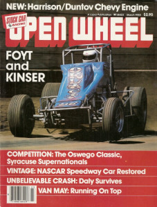 OPEN WHEEL 1985 MAR - CROCKY WRIGHT, OLD #16, FOYT vs KINSER, GORDON WOOLEY